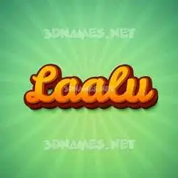 laalu in Green Rays style - 3D name wallpaper