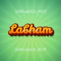 labham in Green Rays style - 3D name wallpaper
