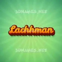 lachhman in Green Rays style - 3D name wallpaper