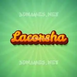 lacorsha in Green Rays style - 3D name wallpaper