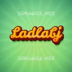 ladlabj in Green Rays style - 3D name wallpaper