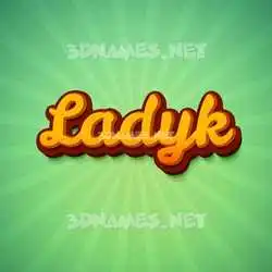 ladyk in Green Rays style - 3D name wallpaper