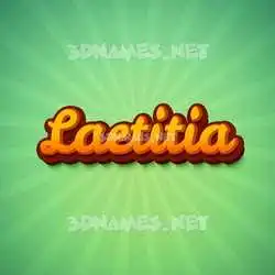 laetitia in Green Rays style - 3D name wallpaper