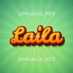 laila in Green Rays style - 3D name wallpaper
