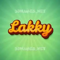 lakky in Green Rays style - 3D name wallpaper