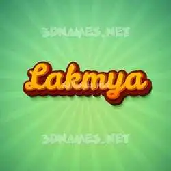 lakmya in Green Rays style - 3D name wallpaper
