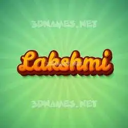 lakshmi in Green Rays style - 3D name wallpaper