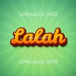 lalah in Green Rays style - 3D name wallpaper