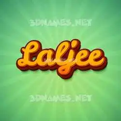 laljee in Green Rays style - 3D name wallpaper