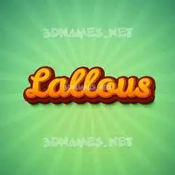 lallous in Green Rays style - 3D name wallpaper