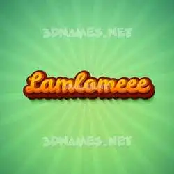 lamlomeee in Green Rays style - 3D name wallpaper