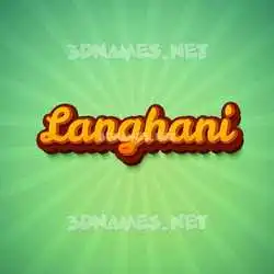 langhani in Green Rays style - 3D name wallpaper