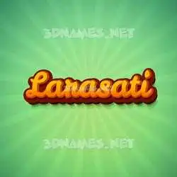 larasati in Green Rays style - 3D name wallpaper
