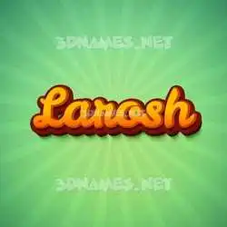 larosh in Green Rays style - 3D name wallpaper