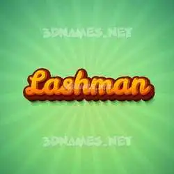 lashman in Green Rays style - 3D name wallpaper
