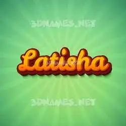 latisha in Green Rays style - 3D name wallpaper