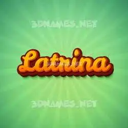 latrina in Green Rays style - 3D name wallpaper