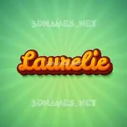 laurelie in Green Rays style - 3D name wallpaper
