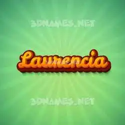 laurencia in Green Rays style - 3D name wallpaper
