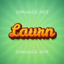 laurn in Green Rays style - 3D name wallpaper