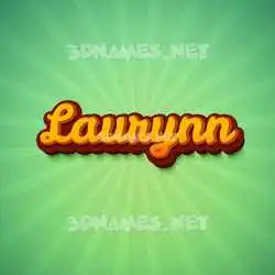 laurynn in Green Rays style - 3D name wallpaper