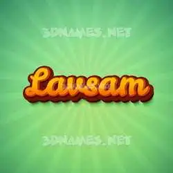 lavsam in Green Rays style - 3D name wallpaper