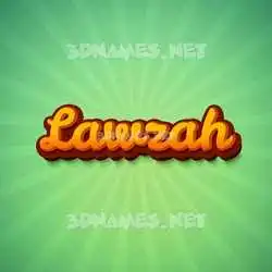lawzah in Green Rays style - 3D name wallpaper