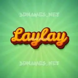laylay in Green Rays style - 3D name wallpaper