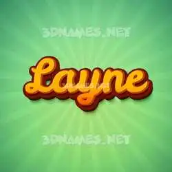 layne in Green Rays style - 3D name wallpaper