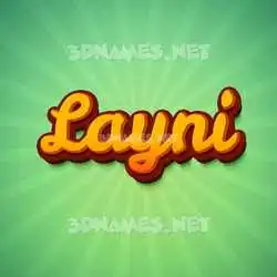 layni in Green Rays style - 3D name wallpaper
