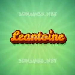 leantoine in Green Rays style - 3D name wallpaper