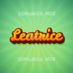 leatrice in Green Rays style - 3D name wallpaper