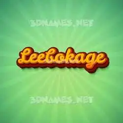 leebokage in Green Rays style - 3D name wallpaper