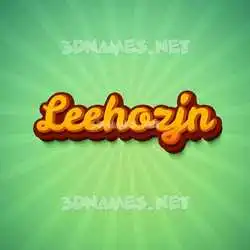 leehozjn in Green Rays style - 3D name wallpaper