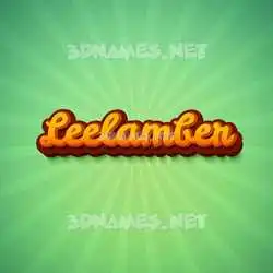 leelamber in Green Rays style - 3D name wallpaper