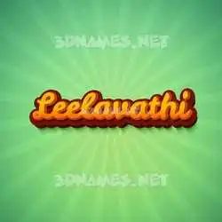 leelavathi in Green Rays style - 3D name wallpaper