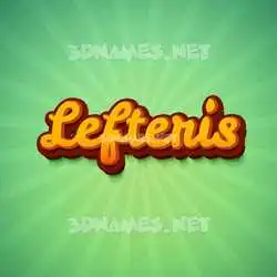 lefteris in Green Rays style - 3D name wallpaper