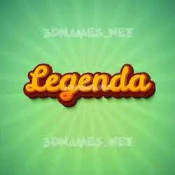 legenda in Green Rays style - 3D name wallpaper