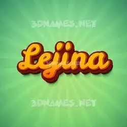 lejina in Green Rays style - 3D name wallpaper