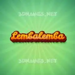 lembalemba in Green Rays style - 3D name wallpaper