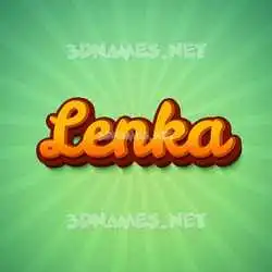 lenka in Green Rays style - 3D name wallpaper