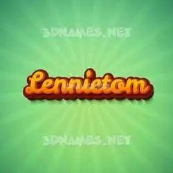 lennietom in Green Rays style - 3D name wallpaper