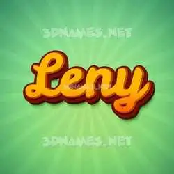 leny in Green Rays style - 3D name wallpaper