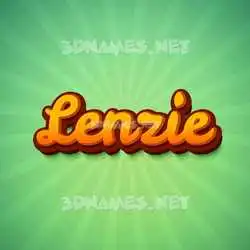 lenzie in Green Rays style - 3D name wallpaper