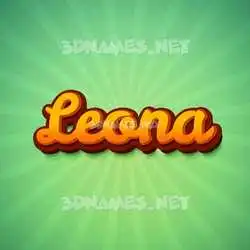 leona in Green Rays style - 3D name wallpaper