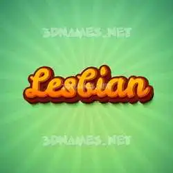 lesbian in Green Rays style - 3D name wallpaper