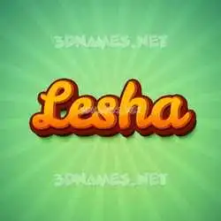 lesha in Green Rays style - 3D name wallpaper