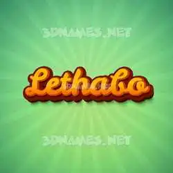 lethabo in Green Rays style - 3D name wallpaper