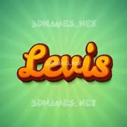 levis in Green Rays style - 3D name wallpaper