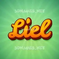 liel in Green Rays style - 3D name wallpaper